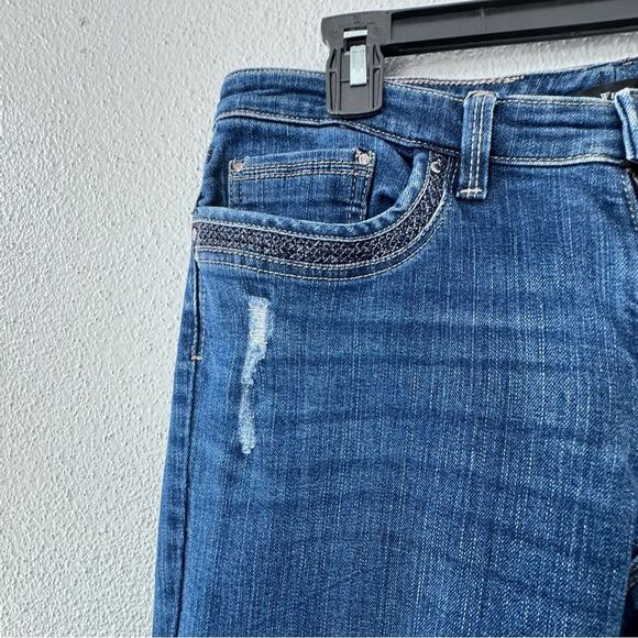 White House Black Market Girlfriend Denim Jeans Straight Leg SZ 4 - Picture 6 of 15